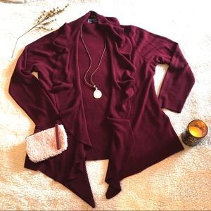 Karen Scott Luxsoft Ruffled Cardigan